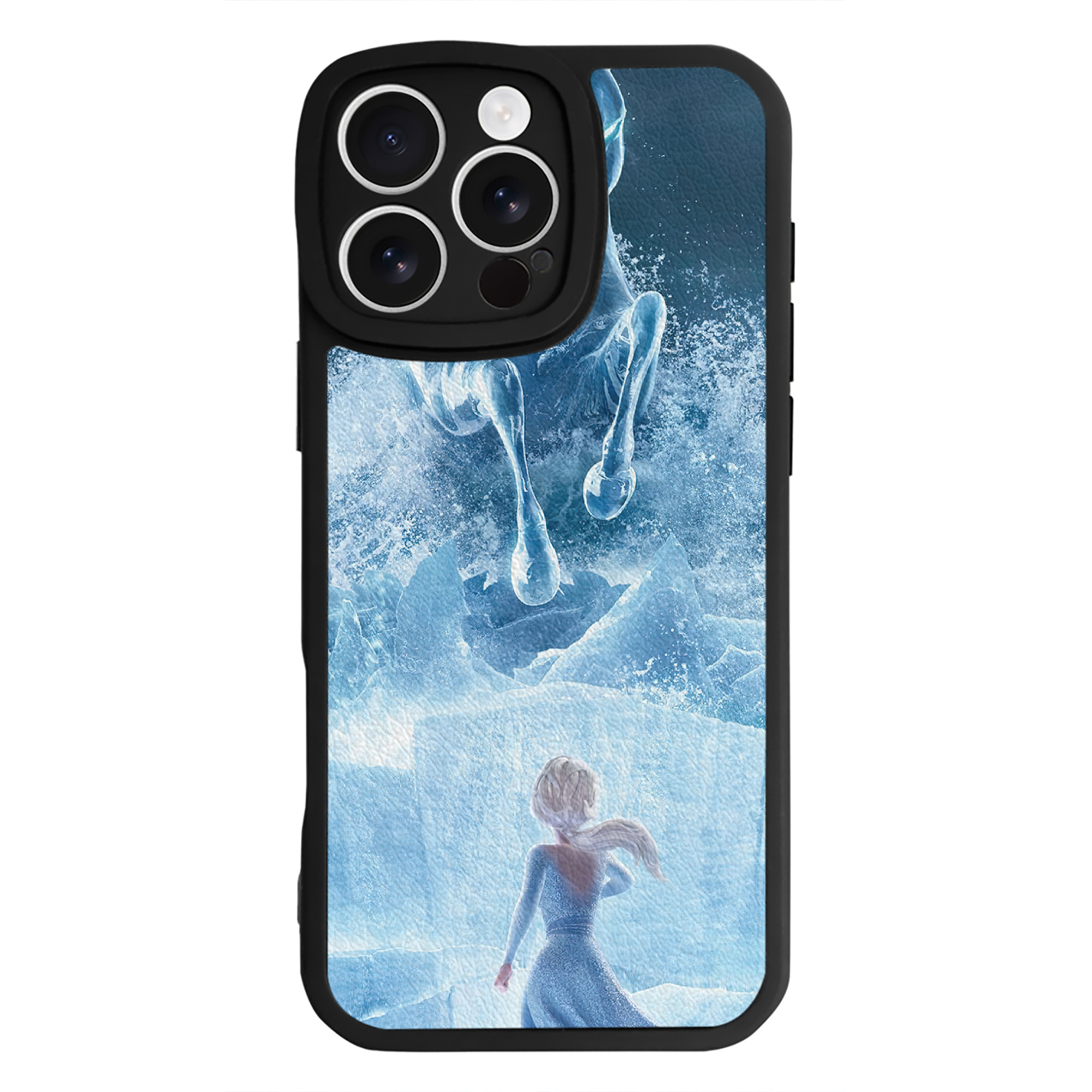（画像用） アナと雪の女王 アンナ エルサ Frozen Anna Elsa 【iPhone 16シリーズ対応】シリコンスマホケース（レザー調） 材質：シリコン